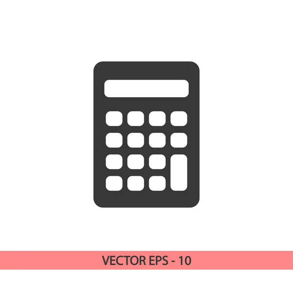 Ícone calculadora, ilustração vetorial. estilo de design plano — Vetor de Stock