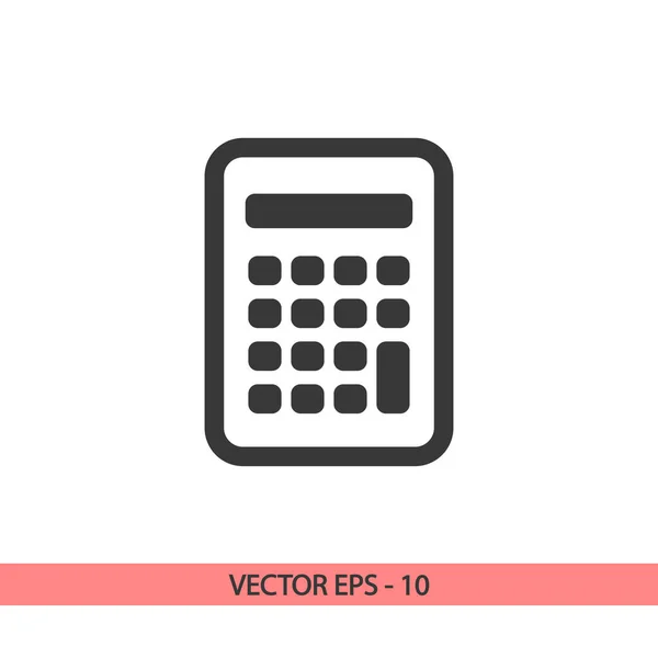 Calculator icon, vector illustration. Flat design style — Stock Vector