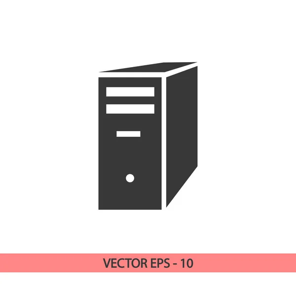 Computerserversymbol, Vektorillustration. flacher Designstil — Stockvektor