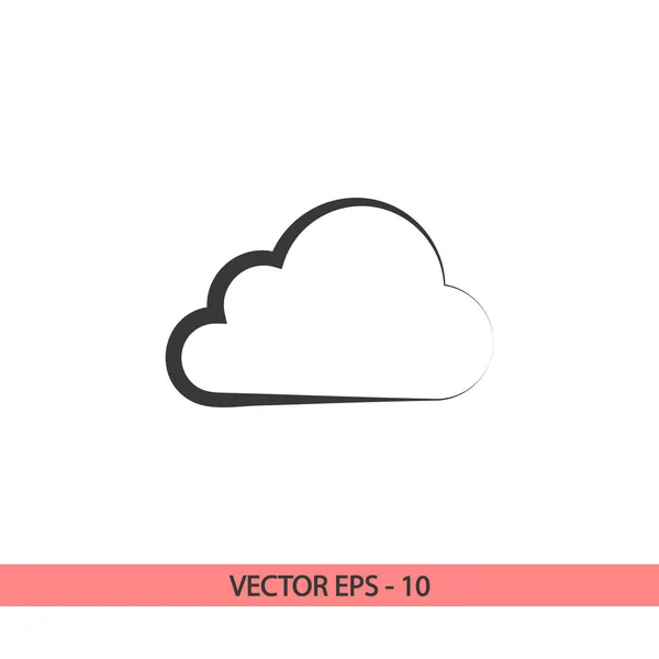 Ícone de nuvem, ilustração vetorial. estilo de design plano —  Vetores de Stock
