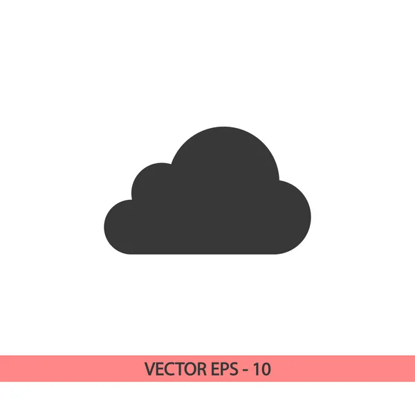 Wolkensymbol, Vektorillustration. flacher Designstil — Stockvektor