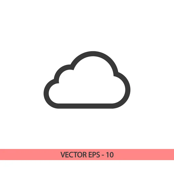 Ícone de nuvem, ilustração vetorial. estilo de design plano — Vetor de Stock