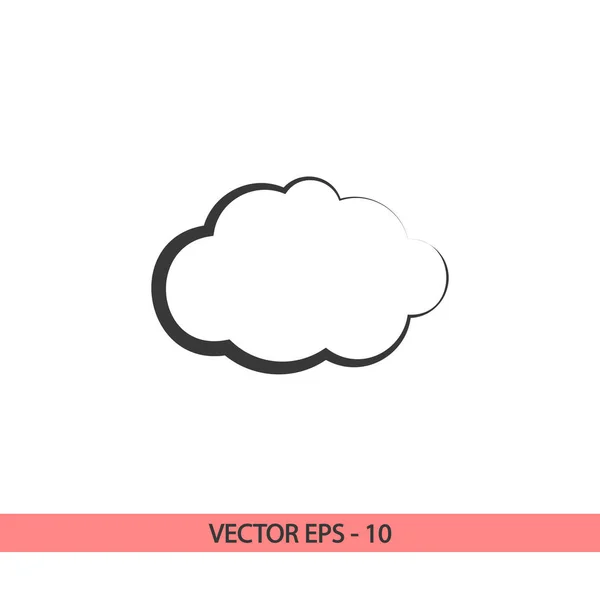 Иконка облака, векторная иллюстрация. стиль плоского дизайна — стоковый вектор