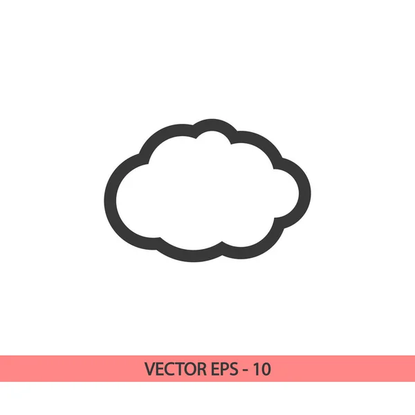 Icono de nube, ilustración vectorial. estilo de diseño plano — Vector de stock