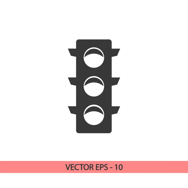 Trafikljus ikon, vektor illustration. platt designerstil — Stock vektor