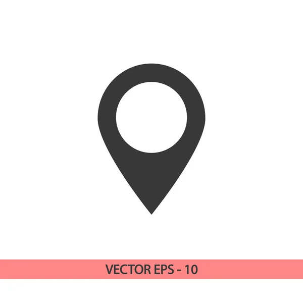 Płaska ikona wskaźnika mapy, ilustracja wektora. Styl płaski — Wektor stockowy