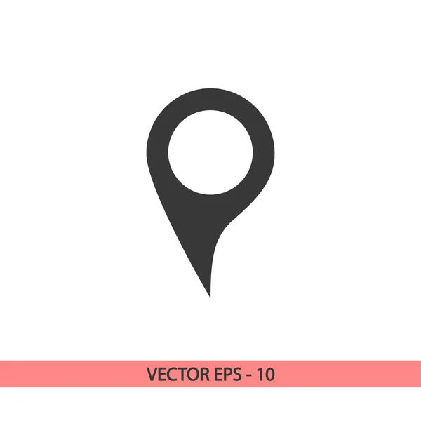 Mapa ícone ponteiro plana, ilustração vetorial. Estilo de design plano — Vetor de Stock