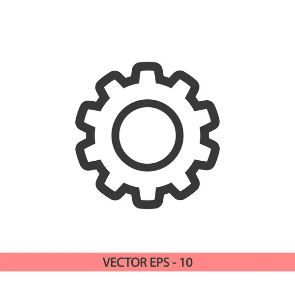 Getriebe-Symbol, Vektor-Illustration. flacher Designstil — Stockvektor