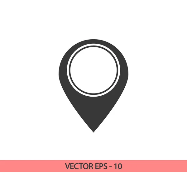 Mapa icono plano puntero, ilustración vectorial. Estilo de diseño plano — Vector de stock