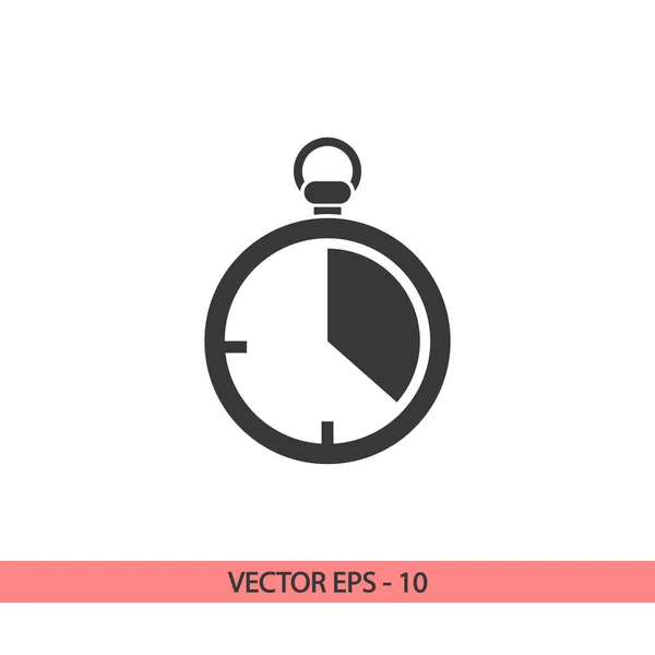 Stoppuhr-Symbol, Vektorillustration. flacher Designstil — Stockvektor