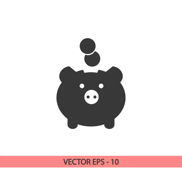 Sparbössa ikon, vektor illustration. Platt designerstil — Stock vektor