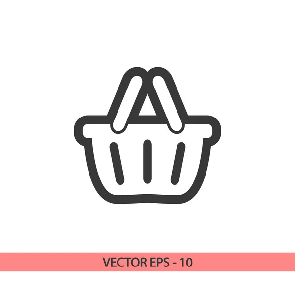 Basket icoon, vector illustratie. Vlakke ontwerpstijl — Stockvector