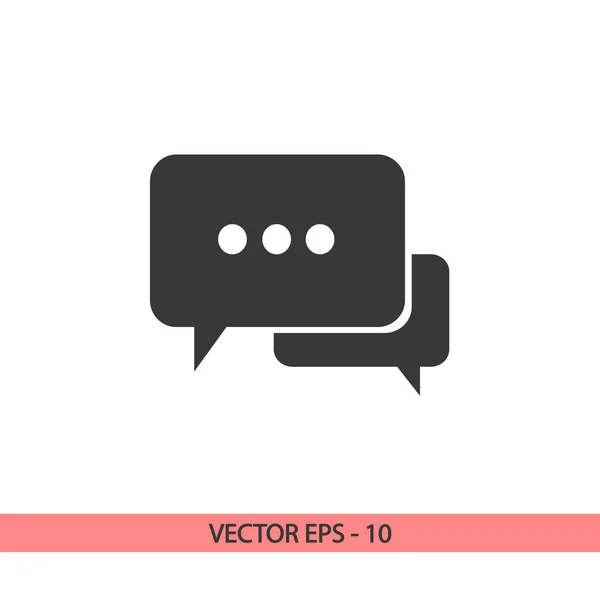 Tal bubblor ikonen. vektor illustration med mjuk skugga på en grå bakgrund — Stock vektor