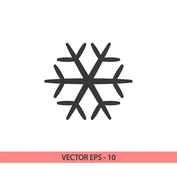 Значок снежинки, векторная иллюстрация. Плоский дизайн — стоковый вектор