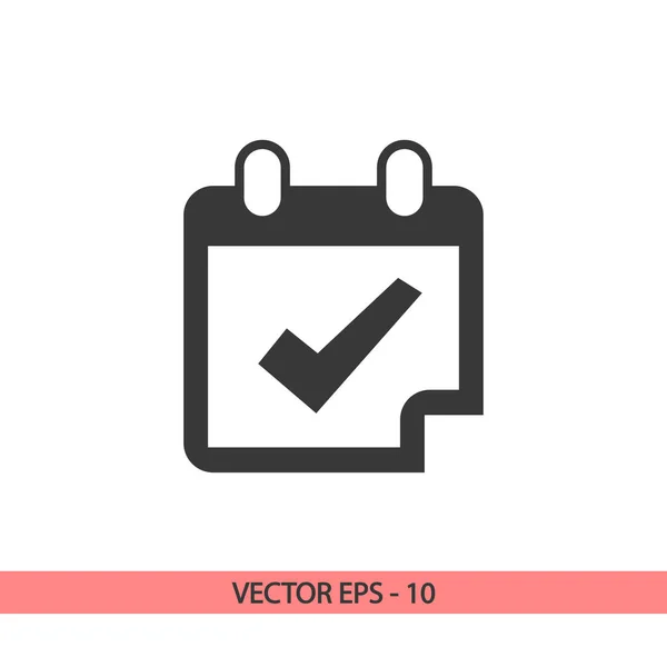 Kalenderikon, vektorillustration. Platt design stil — Stock vektor