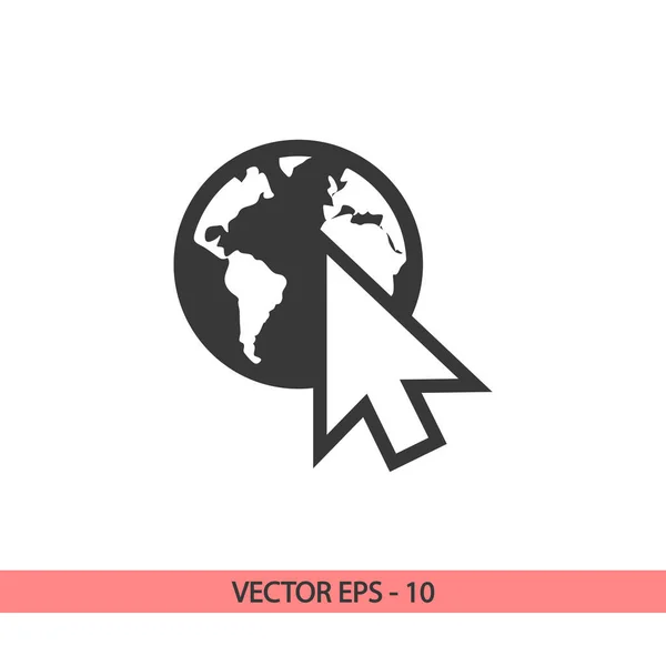 Ir para ícone web, ilustração vetorial. Estilo de design plano — Vetor de Stock