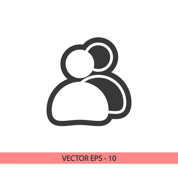 Mensen icoon, vector illustratie. Vlakke ontwerpstijl — Stockvector