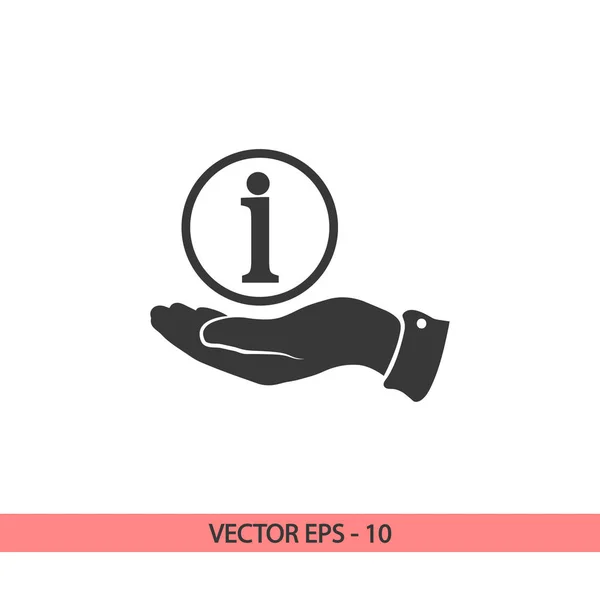 Informationsschild-Symbol, Vektorillustration. flacher Designstil — Stockvektor