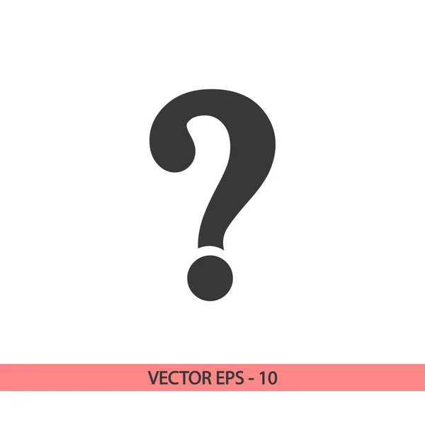 Vraagteken pictogram, vectorillustratie. Vlakke ontwerpstijl — Stockvector