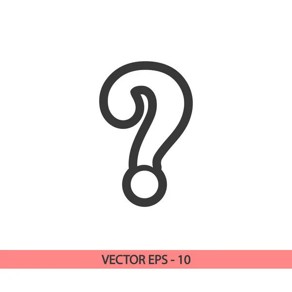 Signo de signo de interrogación, ilustración vectorial. Estilo de diseño plano — Vector de stock