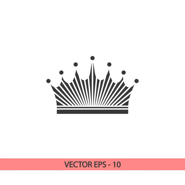 Icône couronne, illustration vectorielle. style design plat — Image vectorielle