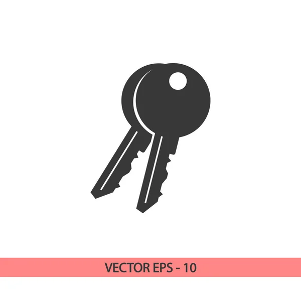 Ícone chave, ilustração vetorial. Estilo de design plano — Vetor de Stock