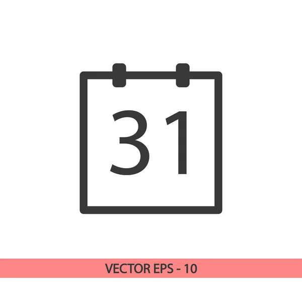 Kalendersymbol, Vektorabbildung. Flacher Designstil — Stockvektor