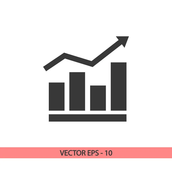 Infografía, icono del gráfico, ilustración vectorial. Estilo de diseño plano — Vector de stock