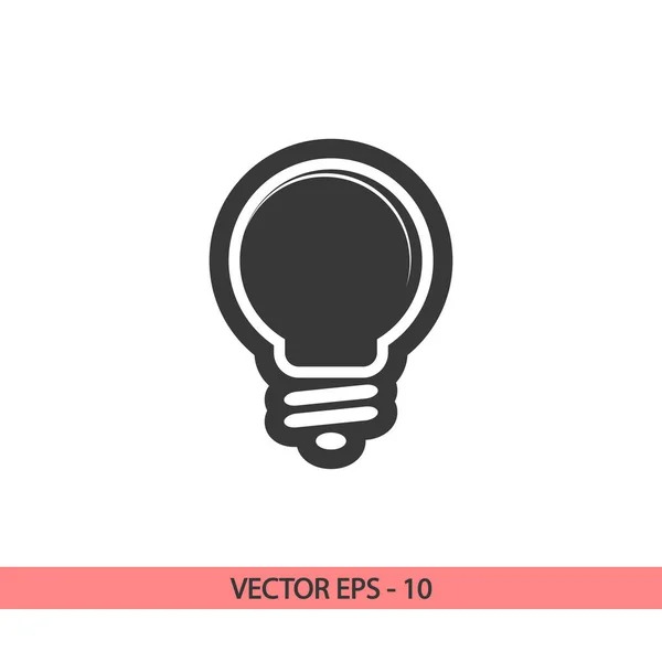 Light bulb ikon, vektor illustration. Platt designerstil — Stock vektor