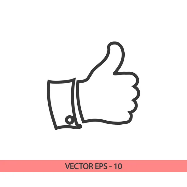 LIKE ikon, vektor illustration. Platt design stil — Stock vektor