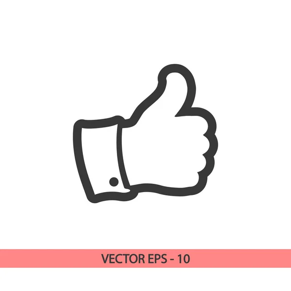 LIKE ikon, vektor illustration. Platt design stil — Stock vektor