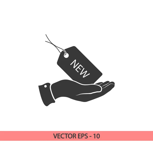 Nowa ikona tagu, ilustracja wektora. Styl płaski — Wektor stockowy