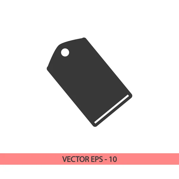 Icono de etiqueta, ilustración vectorial. estilo de diseño plano — Vector de stock