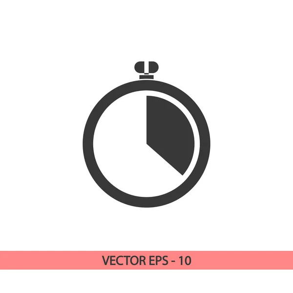 Stoppuhr-Symbol, Vektorillustration. flacher Designstil — Stockvektor
