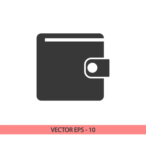 Portemonnaie-Symbol, Vektorillustration. Flacher Designstil — Stockvektor