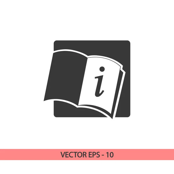 Ikona otevřené knihy, vektorová ilustrace. Styl plochého návrhu — Stockový vektor