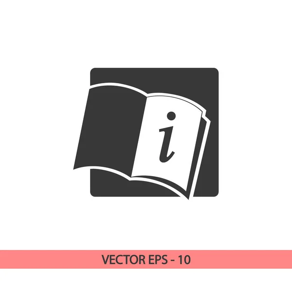 उघडा पुस्तक चिन्ह, वेक्टर स्पष्टीकरण. फ्लॅट डिझाइन शैली — स्टॉक व्हेक्टर
