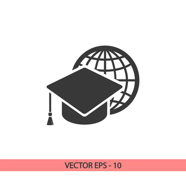 Ícone de treinamento na Internet, ilustração vetorial. Estilo de design plano — Vetor de Stock