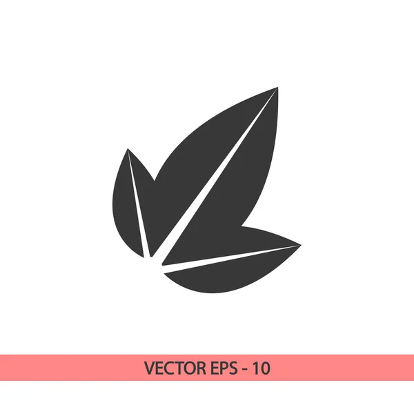 Icône de feuille, illustration vectorielle. Style design plat — Image vectorielle