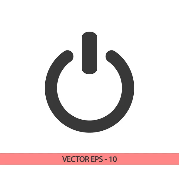 Icono de poder, ilustración vectorial. Estilo de diseño plano — Vector de stock