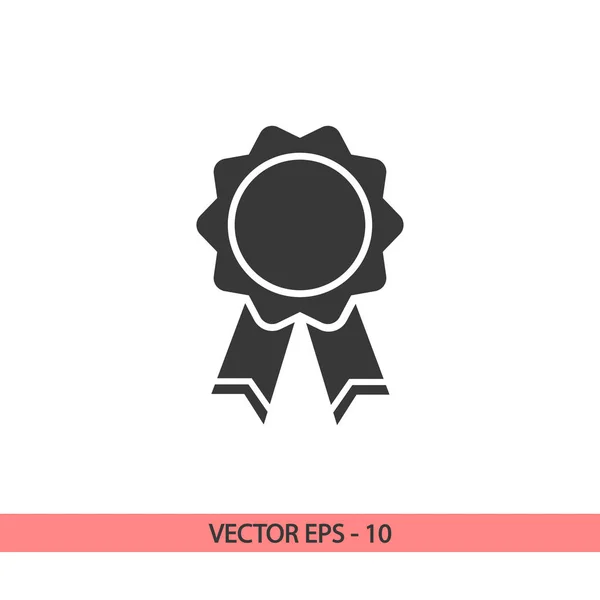 Emblema com ícone de fitas, ilustração vetorial. Estilo de design plano — Vetor de Stock