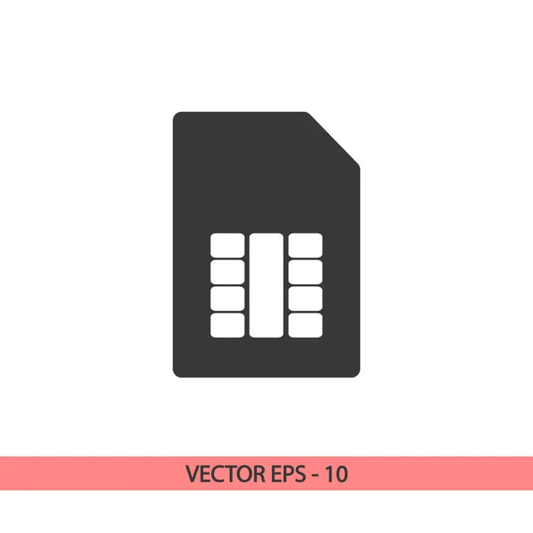 Sim カードのアイコン、ベクトル図です。フラットなデザイン スタイル — ストックベクタ