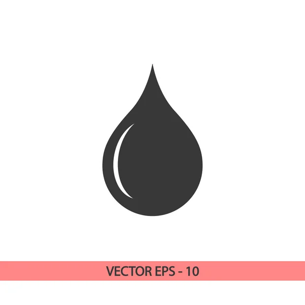 Ícone de gota, ilustração vetorial. Estilo de design plano —  Vetores de Stock