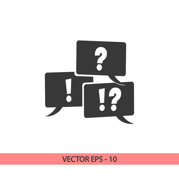 Signo de interrogación y exclamación, ilustración vectorial. Estilo de diseño plano — Vector de stock