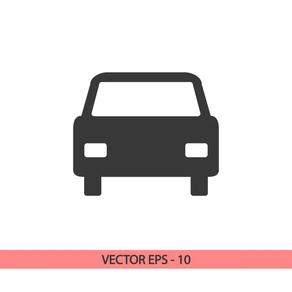 Icono del coche, ilustración vectorial. Estilo de diseño plano — Vector de stock