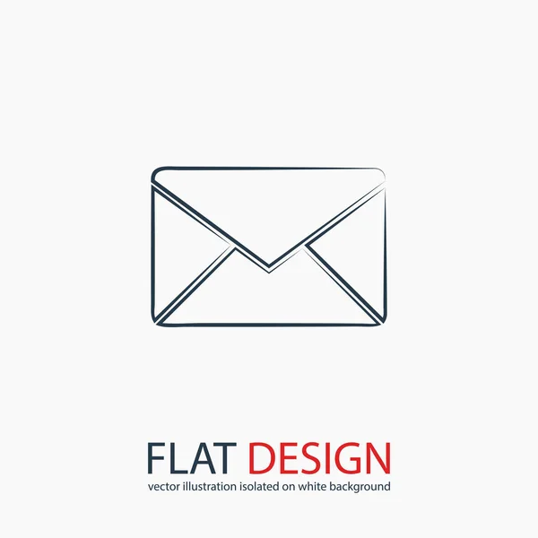 Envelope Ícone de correio, ilustração vetorial. Estilo de design plano —  Vetores de Stock