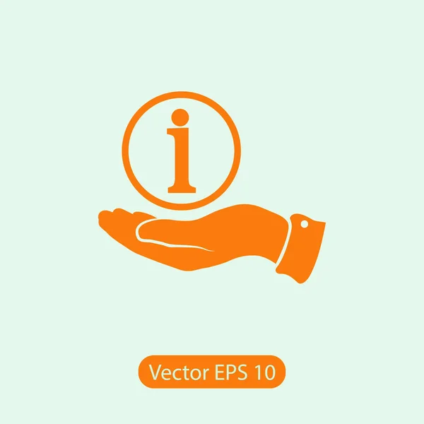 Információ jel ikon, vektoros illusztráció. lapos-dizájnban — Stock Vector