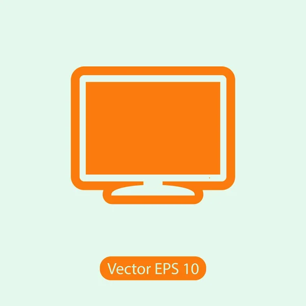 Monitor-Symbol, Vektor-Illustration. flacher Designstil — Stockvektor