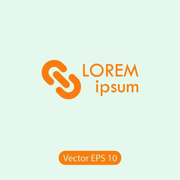 Піктограма ланцюга, векторна ілюстрація. Стиль плоского дизайну — стоковий вектор