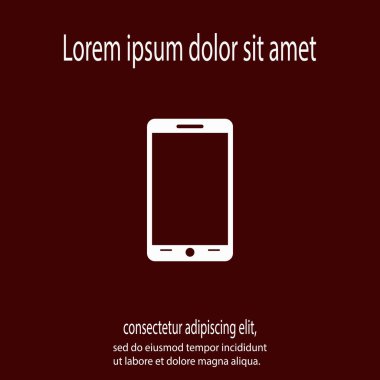 Cep telefonu simgesi, vektör illüstrasyonu. Düz tasarım biçimi